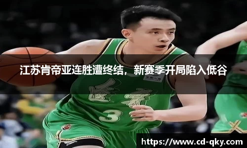 江苏肯帝亚连胜遭终结，新赛季开局陷入低谷